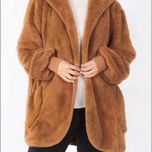 Hooded faux fur jackets In XL variety of colors